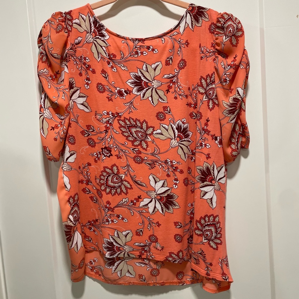 Loft Outlet floral coal shirt MEDIUM